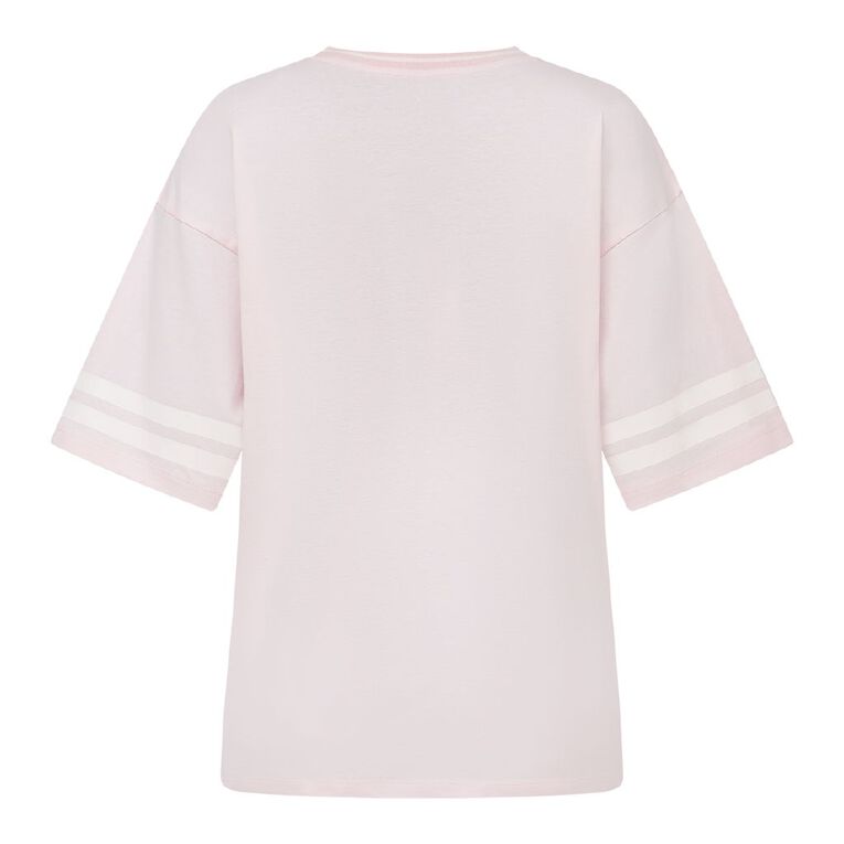 H&H Women's Amber Rixon V-Neck Drop Shoulder Tee, Pink, hi-res