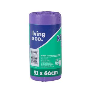 Living & Co Lavender Scented Kitchen Tidy Bag 27L 30 Pack