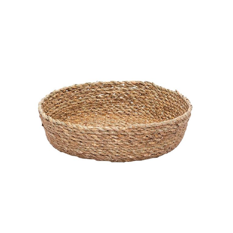 Living & Co Natural Grass Woven Bowl 24cm x 6cm, , hi-res