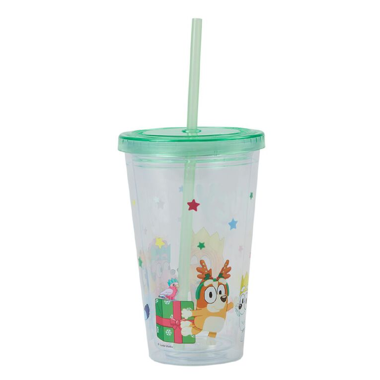 Bluey Christmas DW Tumbler And Straw Friends, , hi-res