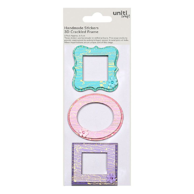 3D Embellishments Crackled Frame 3Pc Little Birdie, , hi-res