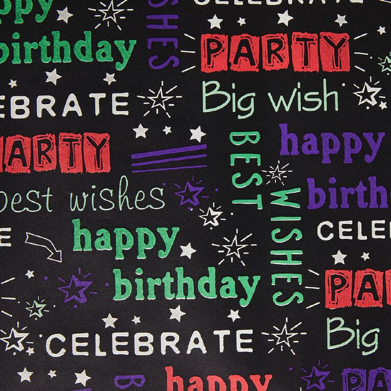 Party Inc Gift Wrap 60cm x 5m Assorted, , hi-res