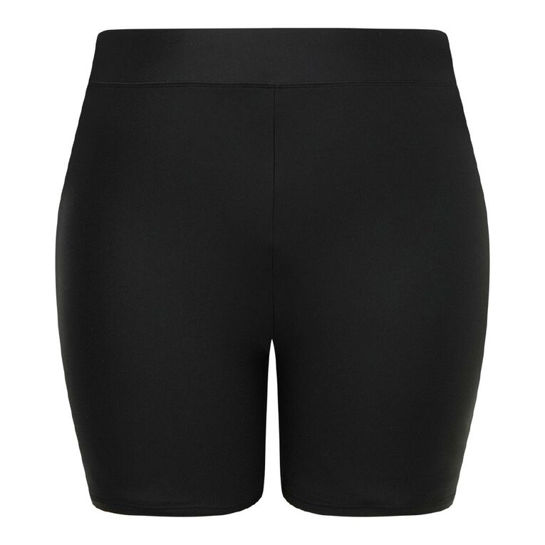 H&H Plus Women's Size Swim Shorts, Black, hi-res