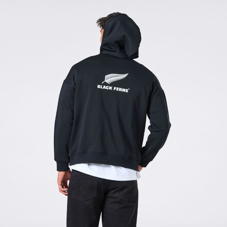 Black Ferns Adults' Oversized Hoodie, Black, hi-res