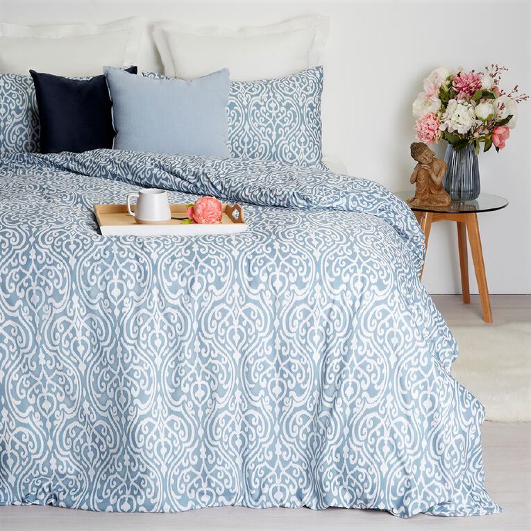 Living & Co Paula Microfibre Duvet Cover Set Green Mid Green Mid The