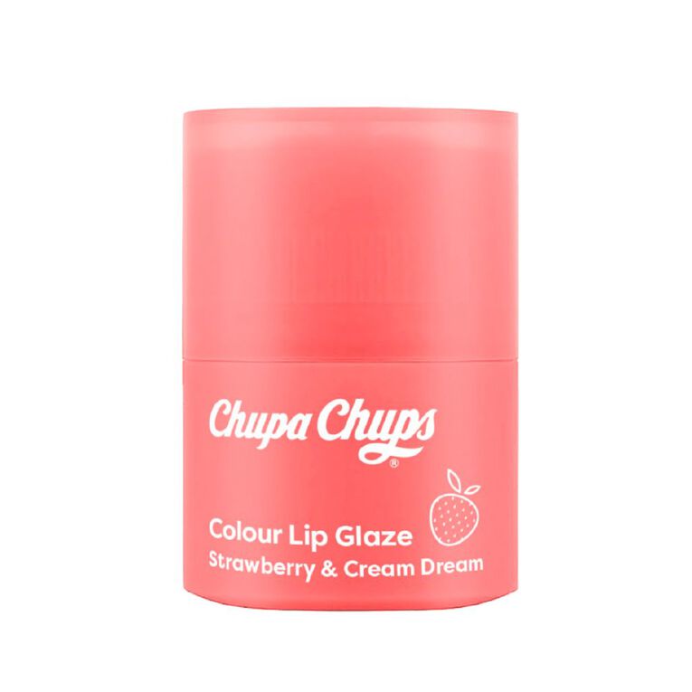Chupa Chups Colour Lip Glaze Strawberry And Cream 6g, , hi-res