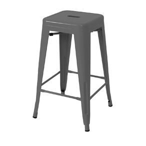 Living & Co Metal Stool Charcoal 66cm