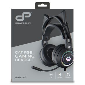 PowerPlay Cat RGB Gaming Headset Black