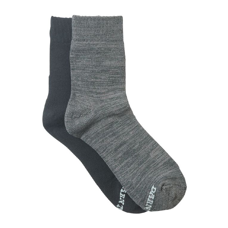 Darn Tough Women's Bamboo Quarter Crew Boot Socks 2 Pack, Black/Grey, hi-res