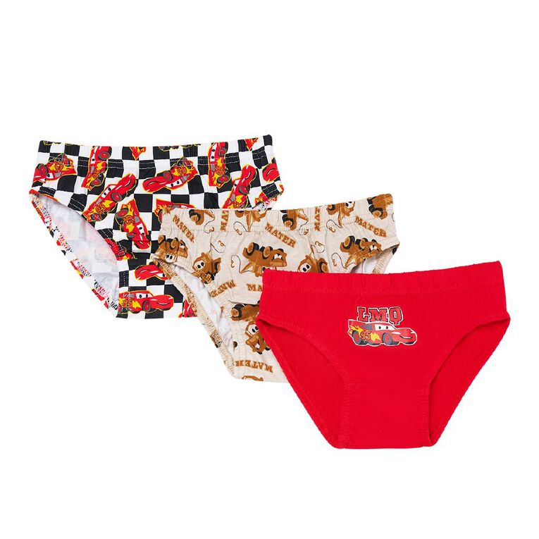 Cars Boys' Briefs 3 Pack, Red Mid, hi-res