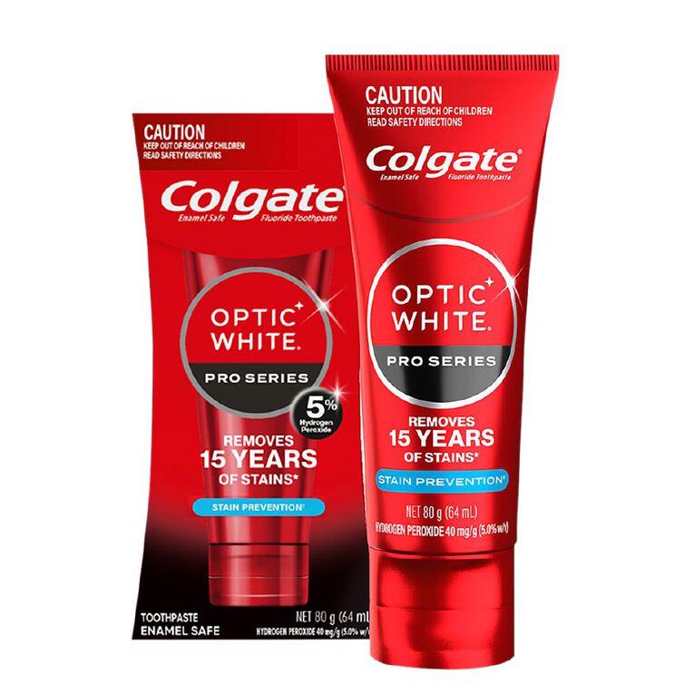 Colgate Optic White Pro Series Stain Shield Toothpaste 80g, , hi-res