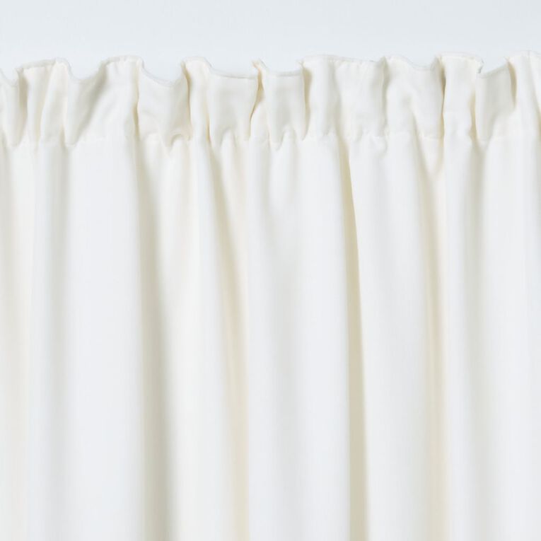 Living & Co Cleo Curtains Ivory 150-230cm Wide/205cm Drop, Ivory, hi-res