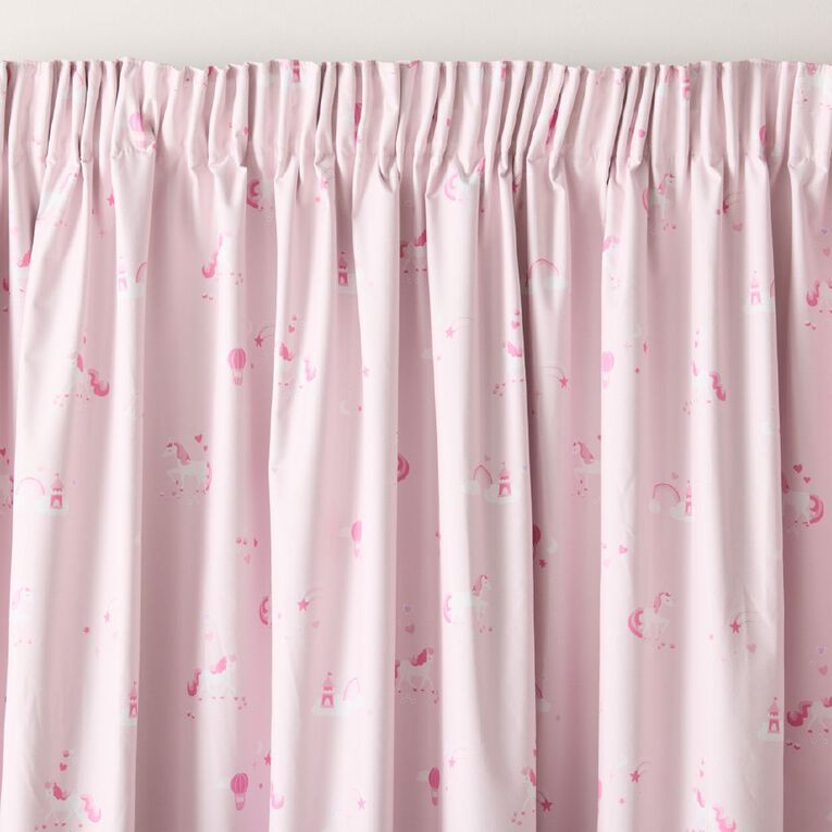 Living & Co Princess Curtains Pink 150-230cm Wide/160cm Drop, , hi-res
