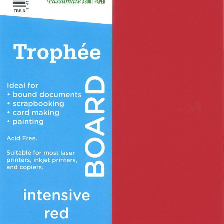 Trophee Board 210gsm Intensive Red A4 100 Pack, , hi-res