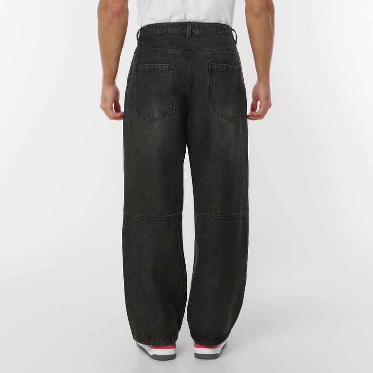 Garage Men's Baggy Jean Seam Details, Black, hi-res