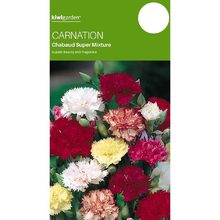 Kiwi Garden Carnation Chabaud Mix Seeds, , hi-res
