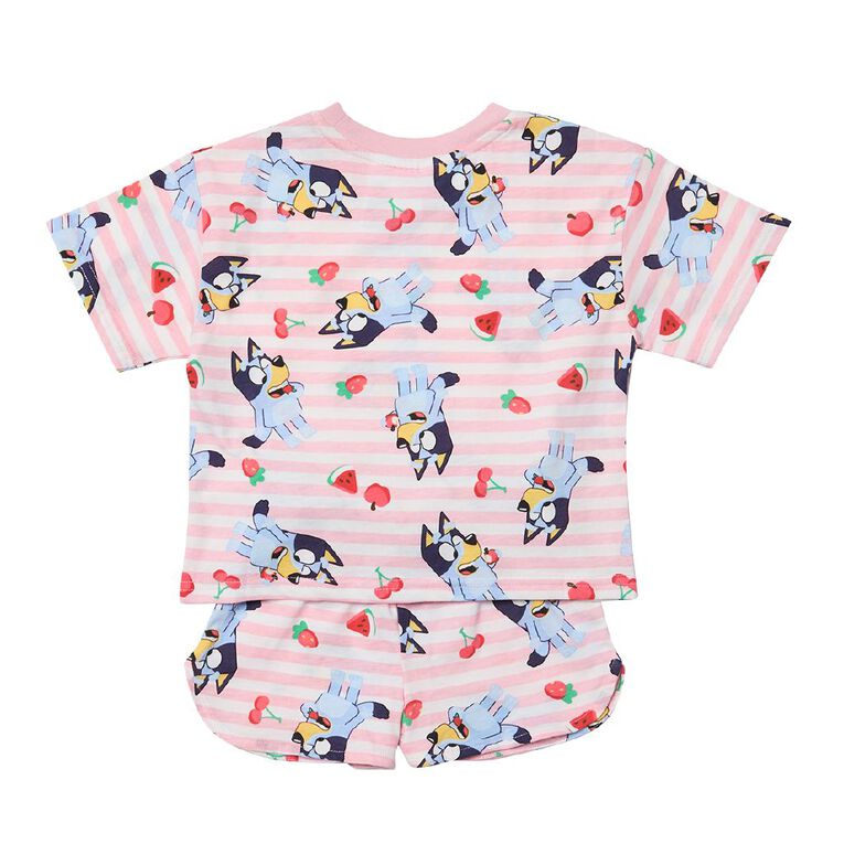 Bluey Girls' Boxy T-Shirt and Short Pyjama Set, Pink Light, hi-res