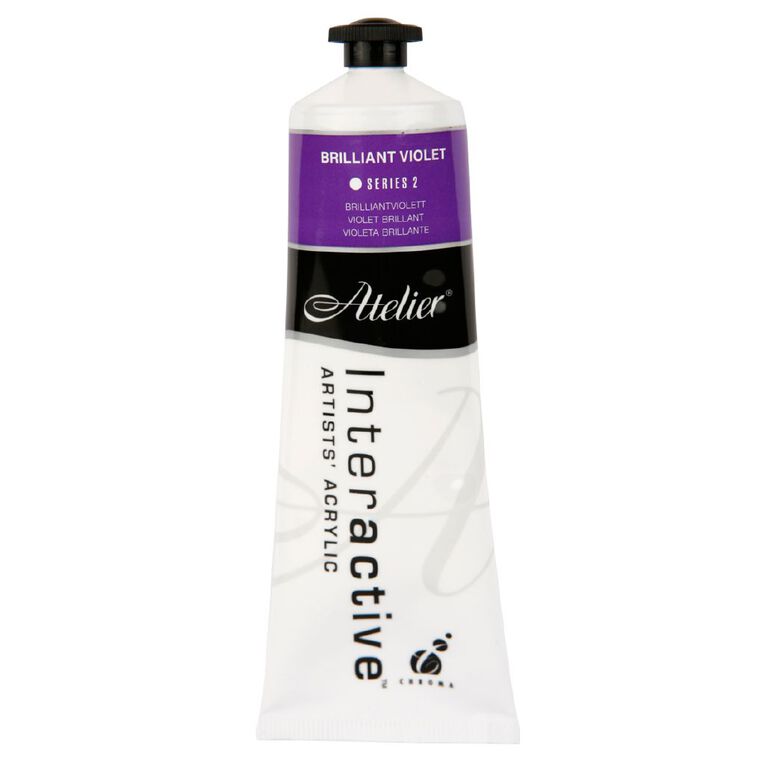 Atelier S2 Acrylic Paint Brilliant Violet Purple 80ml, , hi-res