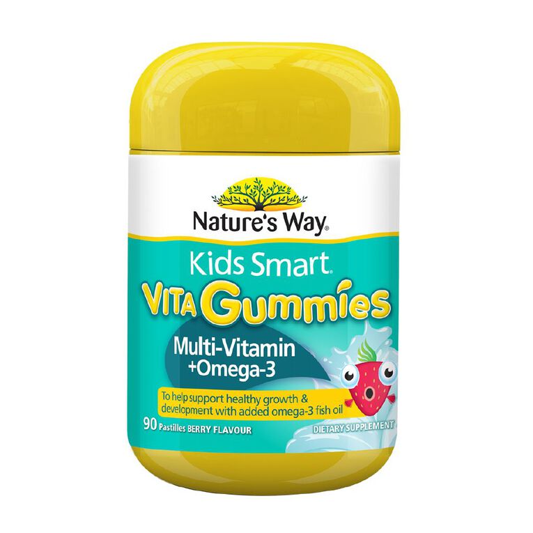 Nature's Way Kids' Smart Vita Gummies Omega 3 + Multi 90s, , hi-res