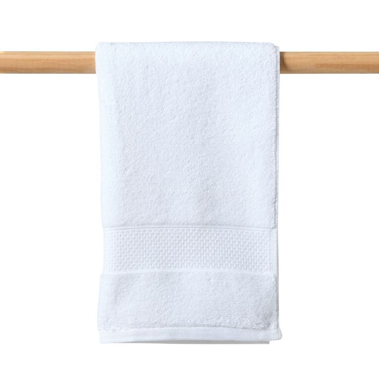 Living & Co Hotel Hand Towel White 33cm x 55cm, , hi-res