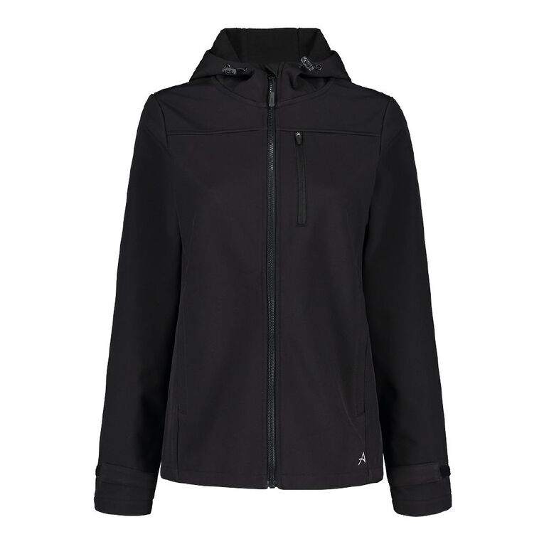 Active Intent Women's Bonded Fleece Jacket Black The Warehouse