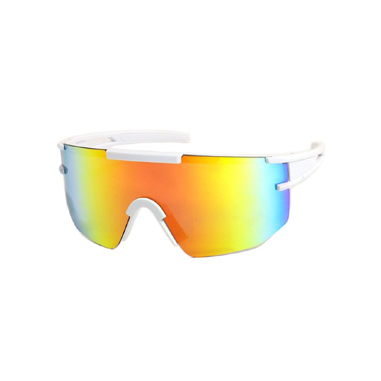 H&H Men's Shield Sunglasses White, , hi-res