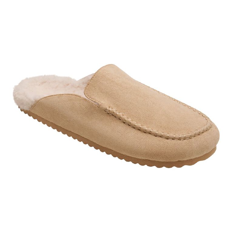 H&H Women's Cathy Scuff Slippers, Natural, hi-res