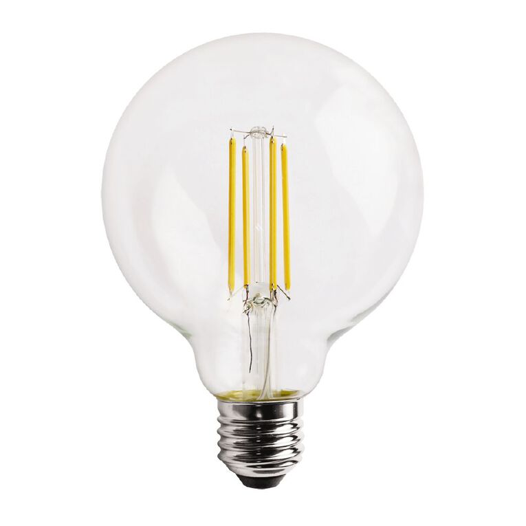 Edapt LED E27 Filament Round Light Bulb G95 8W Warm White, , hi-res