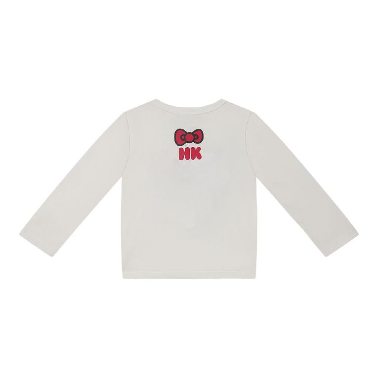 Hello Kitty Long Sleeve Fitted Top, Cream, hi-res