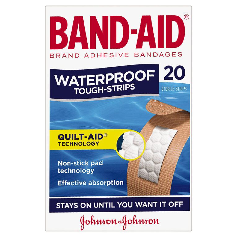 Band Aid Tough Strips Waterproof 20 Pack, , hi-res
