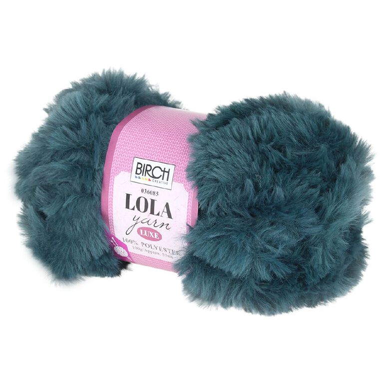 Birch Lola Yarn 100% Polyester 100g Teal, , hi-res