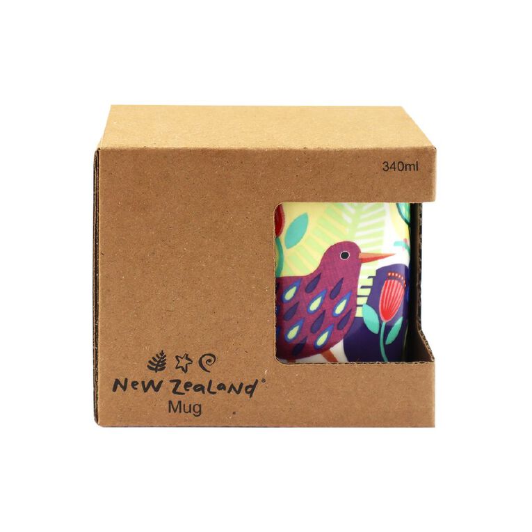 NZ Floral Kiwi Boxed Coffee Mug 340ml, , hi-res