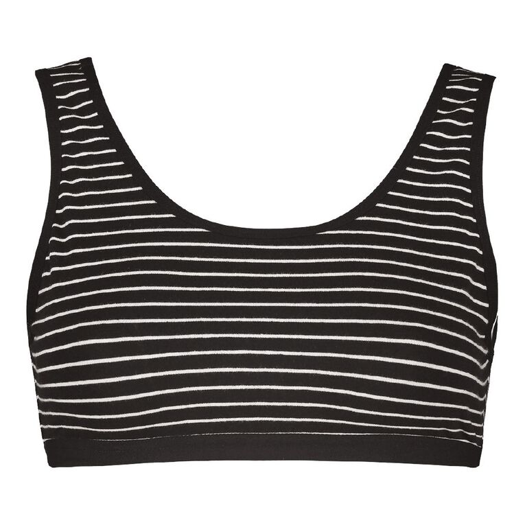 Women's Crop Top, Black/WHT, hi-res