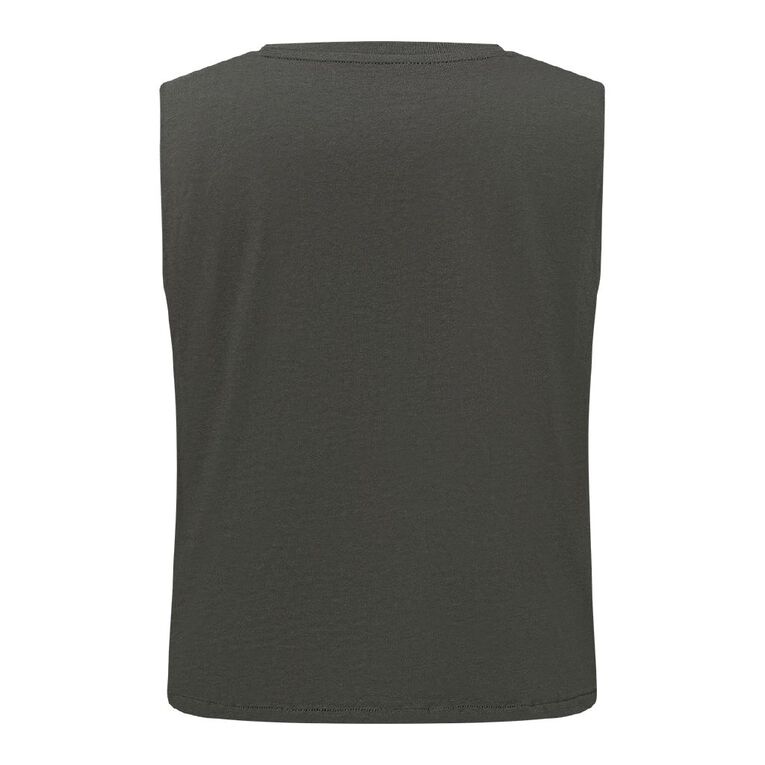 Active Intent Women's Cotton Tank, Grey Dark, hi-res