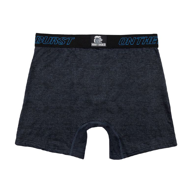 Tradie Men's Mid Length Cool Tech Trunks, Black Marle, hi-res