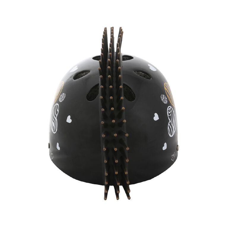 Street Jam Zebra Helmet Heart Mohawk Black Medium, , hi-res