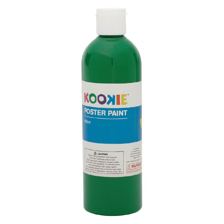 Kookie Poster Paint Green Green Mid 500ml, , hi-res