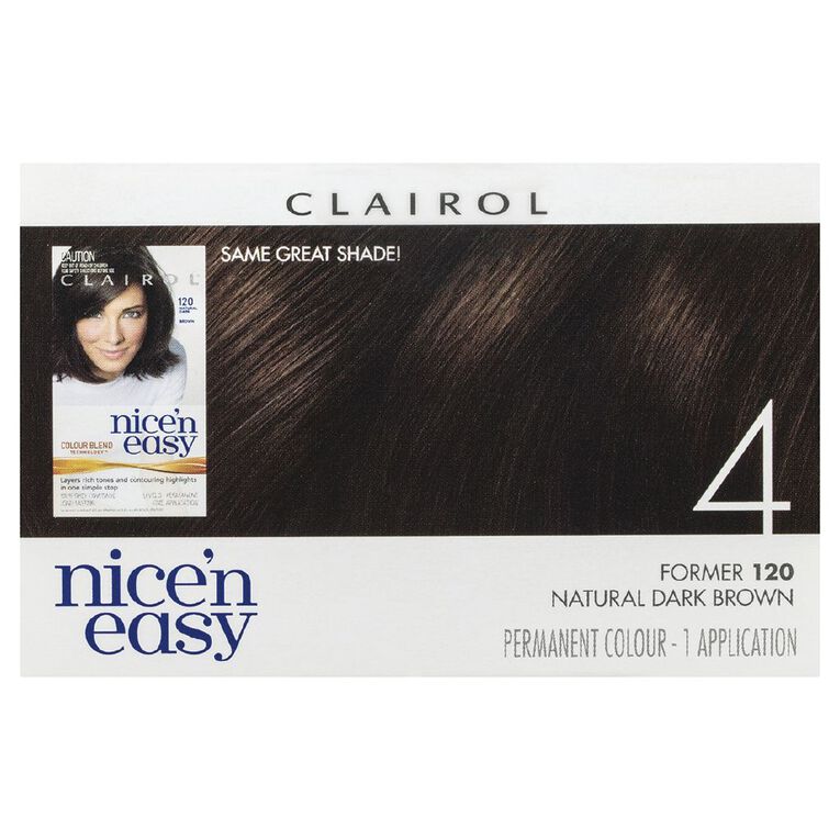 Clairol Nice N Easy Permanent Hair Colour Dark Brown 4, , hi-res