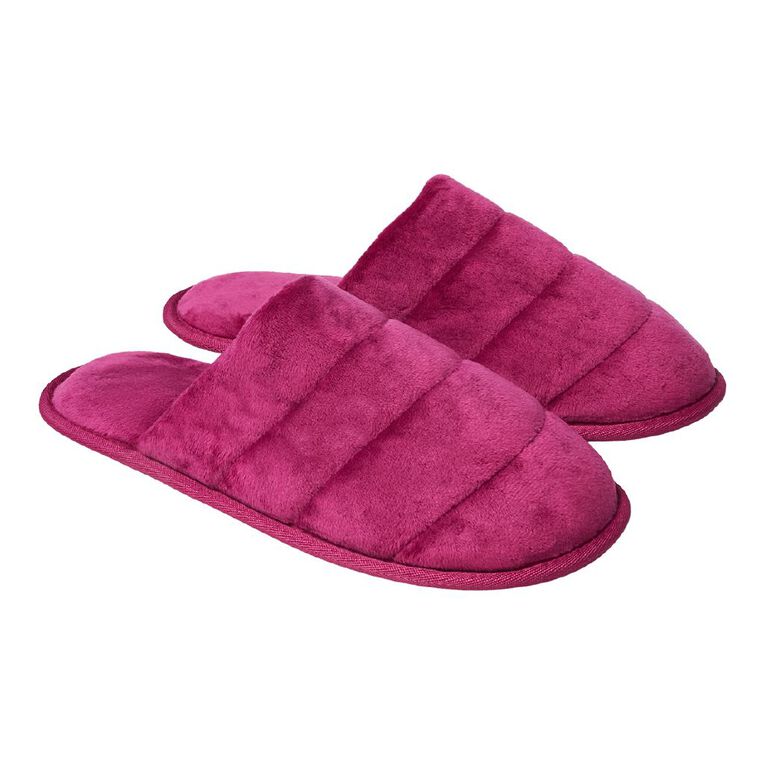 H&H Women's Puff Scuff Slippers, Pink Mid, hi-res