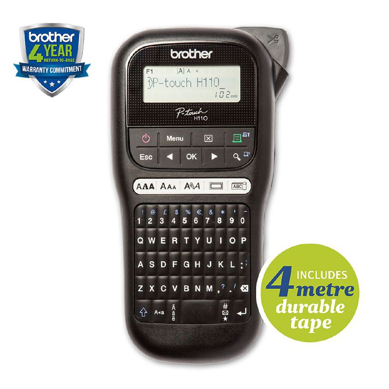 Brother PTH110BK P-Touch Label Maker Black, , hi-res
