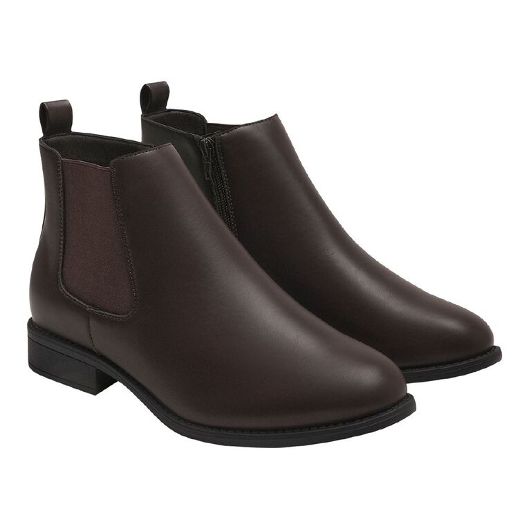 H&H Women's Chelsea Boots, Brown Dark, hi-res