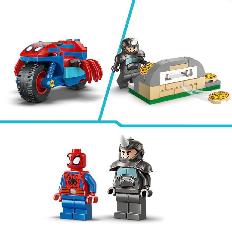 LEGO Spider-Man On His Motorcycle vs Rhino 11206, , hi-res