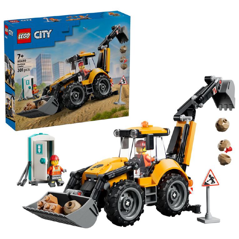 LEGO CITY Yellow Backhoe Loader 60480, , hi-res