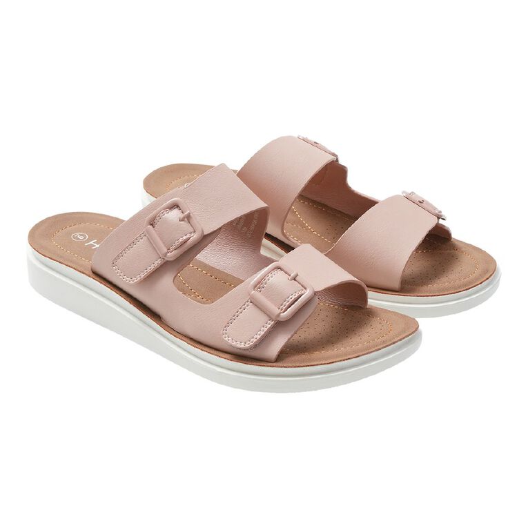 H&H Women's Double Strap Comfort Sandals, Pink, hi-res