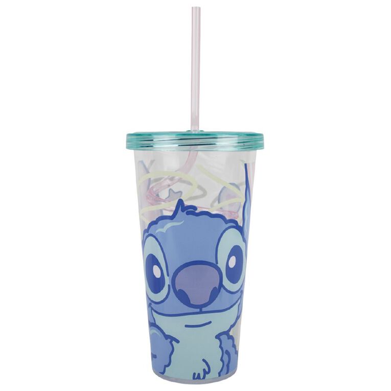 Stitch Curly Straw Tumbler Assorted, , hi-res