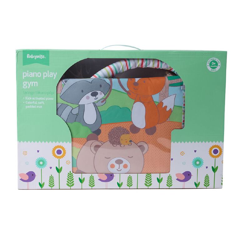 Babywise Piano Play Gym with 4 Hanging Toys and 1 Mirror, , hi-res