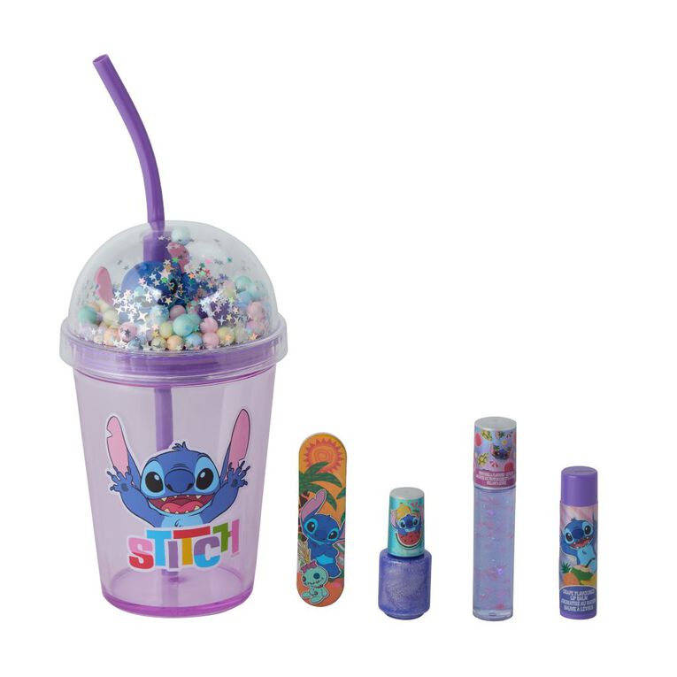 Stitch Cosmetic Tumbler with Rubber Topper, , hi-res