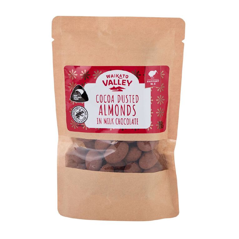 Waikato Valley Chocolates Thin Dipped Cocoa Dusted Almonds 95g, , hi-res
