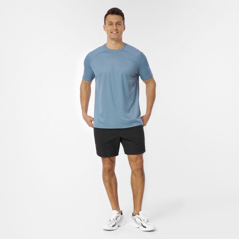Active Intent Men's Grid Active Tee, Blue Mid, hi-res