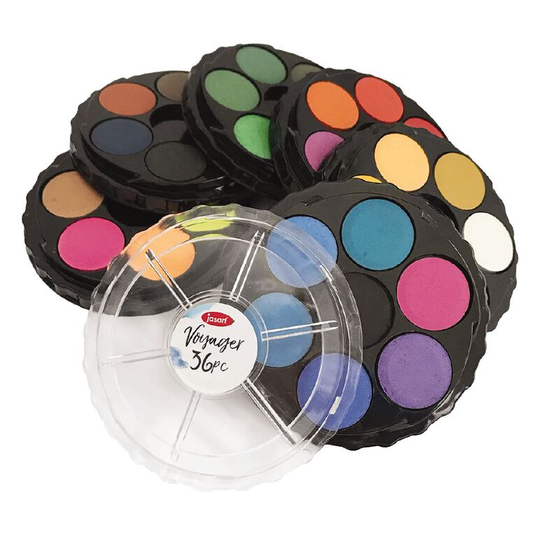 Jasart Voyager Watercolour Discs Set 36, , hi-res